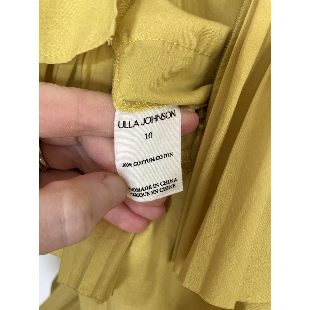Ulla Johnson Avery Gown in Limonite Tiered Maxi Dress Gown Womens 10 Resort Vaca - Picture 11 of 16